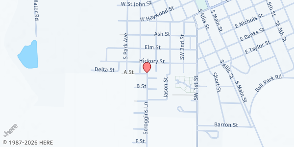 Map showing East Macedonia Baptist Church at 101 A St, England, AR