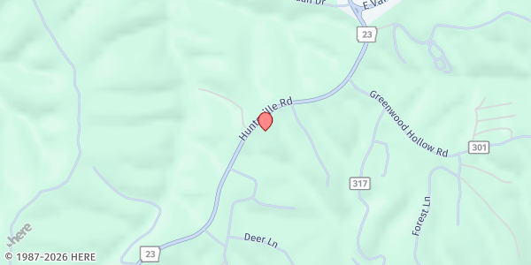 Map showing Eureka Springs Mobile Pantry at 195 Huntsville Rd., Eureka Springs, AR