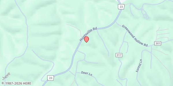 Map showing Eureka Springs Mobile Pantry at 195 Huntsville Rd, Eureka Springs, AR