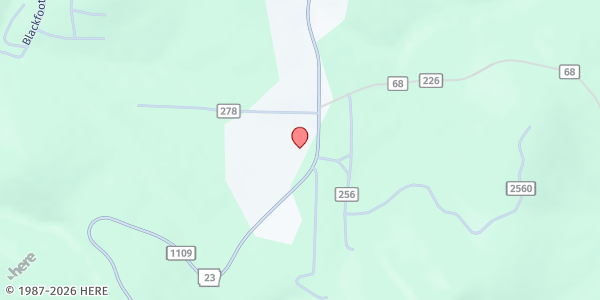 Map showing Full Faith Food Pantry at 7090 AR-23, Eureka Springs, AR