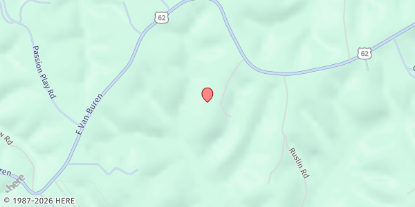 Map showing Wildflower Christian Outreach Ministry at 6789 Hwy. 62 W., Eureka Springs, AR