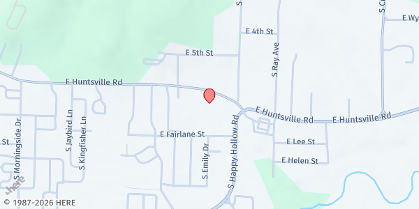 Map showing Cooperative Emergency Outreach (CEO) at 1649 E Huntsville Rd, Fayetteville, AR