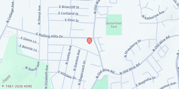 Map showing Good Shepherd Lutheran Church at 2925 Old Missouri Rd., Fayetteville, AR