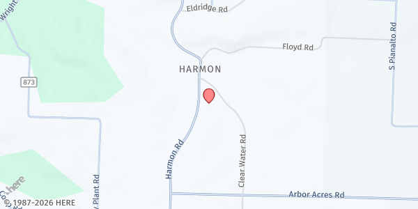 Map showing Harmon Bible Church at 19032 Co Rd. 31, Fayetteville, AR