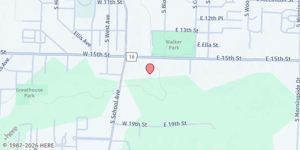 Map showing Salvation Army - Fayetteville at 219 W 15th St, Fayetteville, AR
