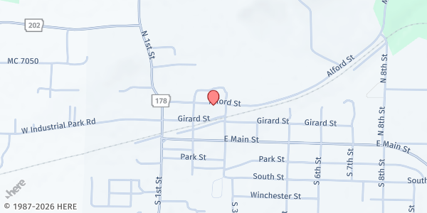 Map showing Flippin School District at 210 Alford Street, Flippin, AR