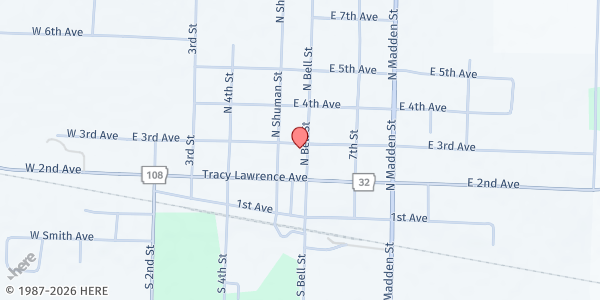 Map showing Foreman Senior Center at 221 N. Bell St., Foreman, AR