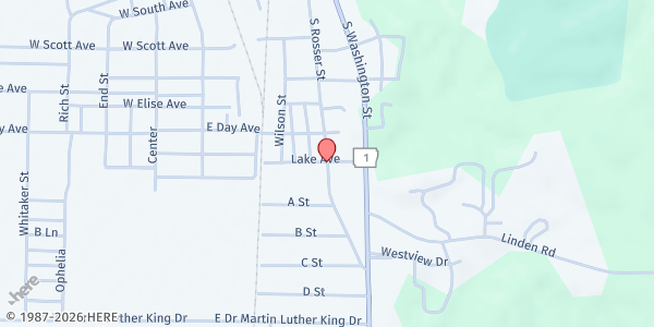 Map showing All Is Well Homeless Shelter at 1202 S. Rosser, Forrest City, AR