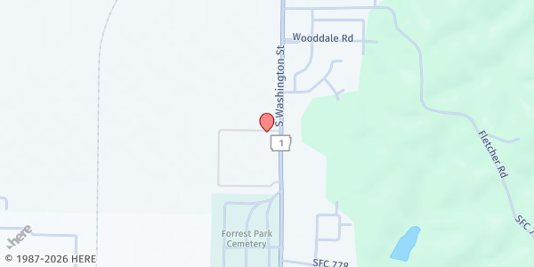 Map showing Larry Bryant Wellness Center at 2510 S. Washington St., Forrest City, AR