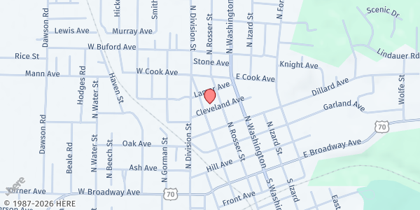 Map showing Nourish Mobile at 507 North Rosser Street, Forrest City, AR