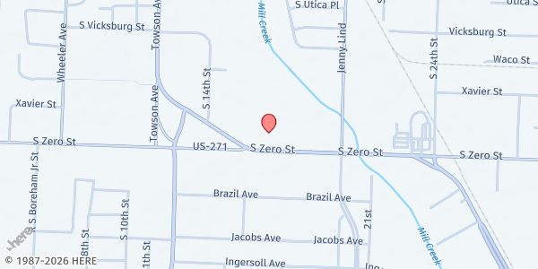Map showing C-SCDC Community Food Pantry at 1617 S. Zero St., Fort Smith, AR