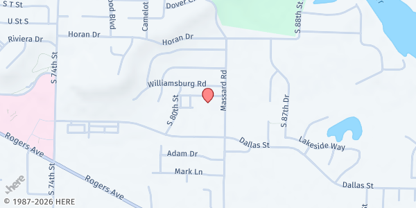 Map showing Eastside Baptist Church - Fort Smith at 2710 Massard Rd., Fort Smith, AR