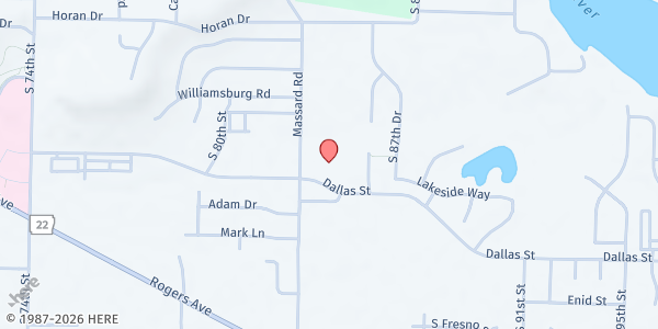 Map showing Faith United Methodist Church at 2901 Massard Rd., Fort Smith, AR