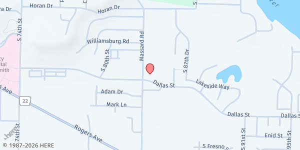 Map showing Faith United Methodist Church - Food Distribution Center at 2901 Massard Rd, Fort Smith, AR