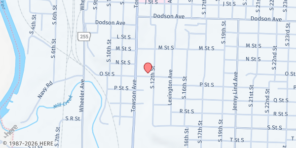 Map showing For His Glory at 1215 S. O St., Fort Smith, AR