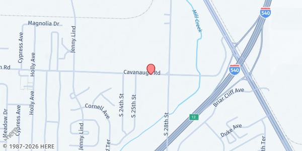 Map showing Fort Smith Senior Activity Center at 2700 Cavanaugh Rd., Fort Smith, AR