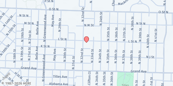Map showing Freedom Temple Apostolic Church at 1320 N. 32nd St., Fort Smith, AR