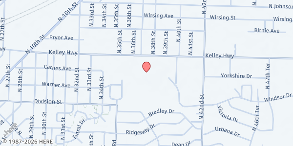 Map showing Northside United Pentecostal at 3700 Kelley Hwy., Fort Smith, AR