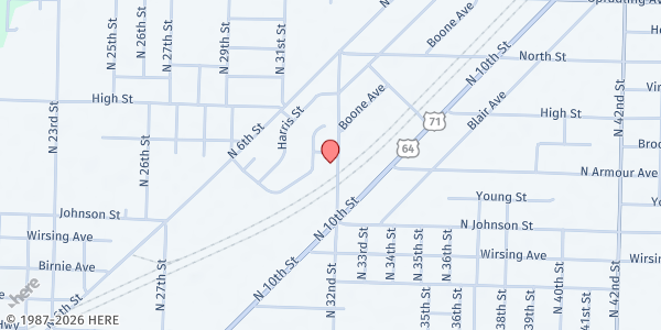 Map showing Ragan Family Center at 3300 N. 6th St., Fort Smith, AR