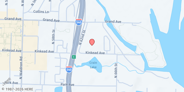 Map showing River of Life at 6101 Kinkhead Avenue, Fort Smith, AR