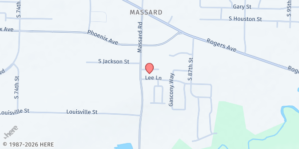 Map showing Seventh Day Church of God - Food Pantry at 3915 Massard Rd., Fort Smith, AR