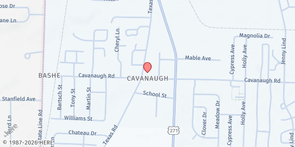 Map showing Southpoint Assembly of God at 1101 Cavanaugh Road, Fort Smith, AR