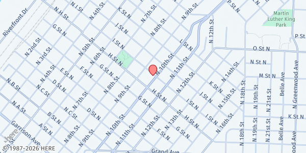 Map showing Star Of Enlightenment at 821 N. 10th St., Fort Smith, AR