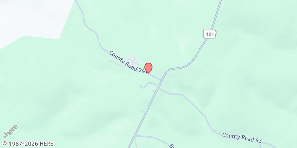 Map showing New Life Bibleway Pantry at 255 Co Rd. 241, Gamaliel, AR