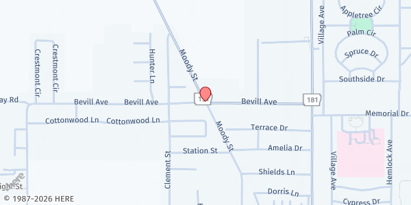 Map showing The Naked Truth (NTTEC) at 1665 E CR 36, Gosnell, AR
