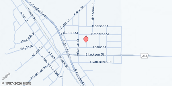 Map showing Gould Community Service Corporation at 305 S. Mississippi St., Gould, AR