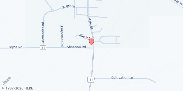 Map showing Redeem Temple at 612 Street Of Plenty, Grady, AR