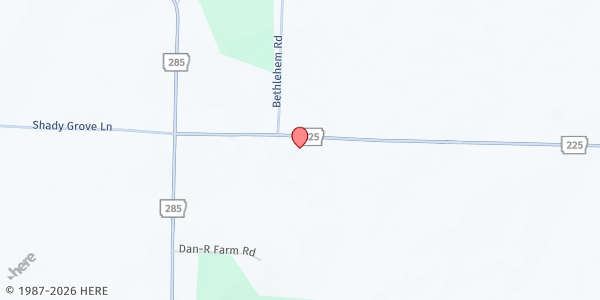 Map showing Bethlehem Baptist Church at 505 Hwy 225 W, Greenbrier, AR