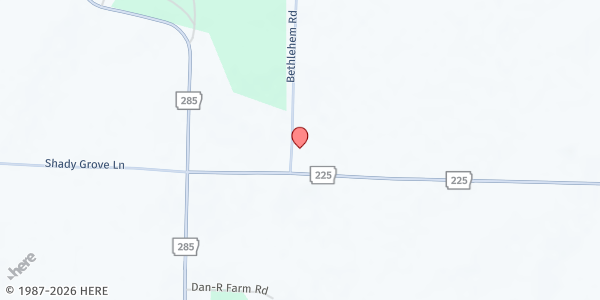 Map showing Bethlehem Baptist Church at 505 State Hwy. 225 W., Greenbrier, AR