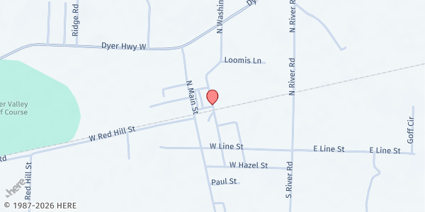 Map showing Hackett First Baptist Church Food Pantry at 306 Washington St., Hackett, AR