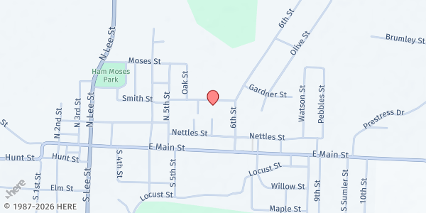 Map showing UCRC Pantry (Hampton) at 648 Sturgis Ave., Hampton, AR