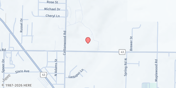 Map showing Mercy Mall at 805 Cottonwood Road, Harrison, AR