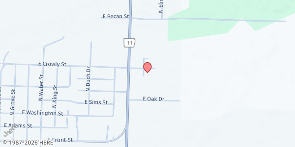 Map showing Hazen Sr. Health and Wellness Center at 607 McDonald Dr., Hazen, AR