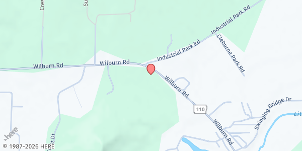 Map showing Cleburne County WRAAA at 1024 Wilburn Rd, Heber Springs, AR