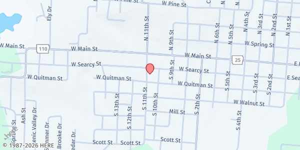 Map showing First AOG- Heber Springs at 1009 W Searcy St, Heber Springs, AR