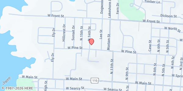 Map showing Heber Springs Church of Christ at 1314 W Pine St, Heber Springs, AR