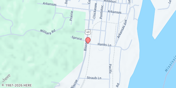 Map showing Mid-delta Community Services at 610 S. Bisco St., Helena, AR