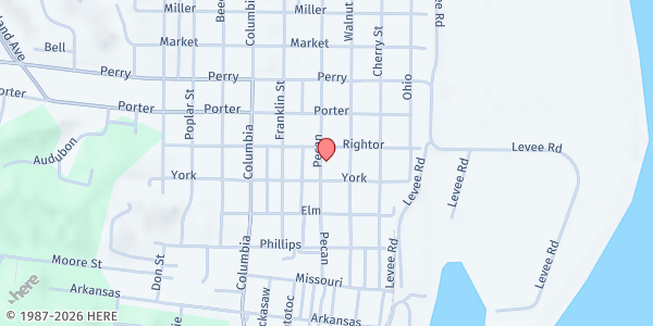 Map showing The Family Center, Inc. at 406 Pecan St., Helena, AR