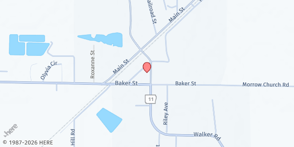 Map showing Higginson Baptist Church at 58 Walker Rd., Higginson, AR