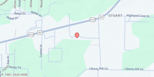 Map showing Highland Assembly at 33 Meadowbrook Dr., Highland, AR