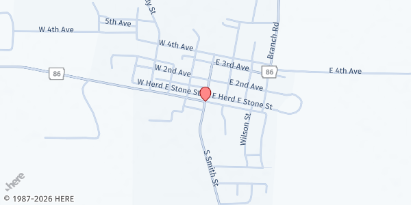Map showing Save Our Community Foodbank - Holly Grove at 484 Branch Road, Holly Grove, AR