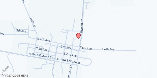 Map showing Save Our Community - Holly Grove at 484 Branch Rd., Holly Grove, AR
