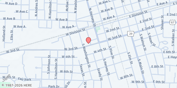 Map showing Hope In Action at 606 West 3rd Street, Hope, AR