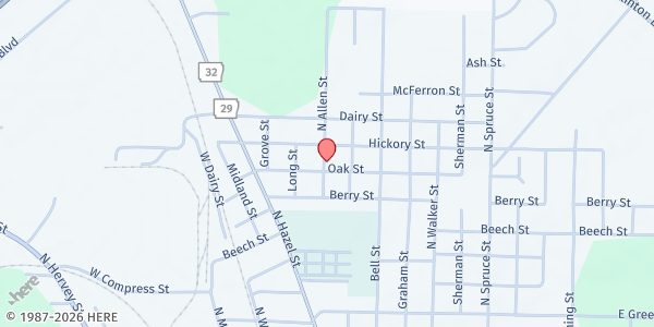 Map showing Life House Hope at 600 Oak St., Hope, AR