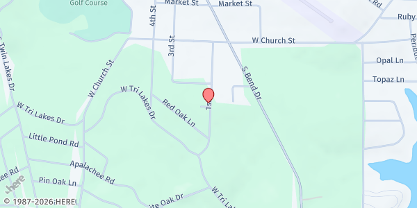 Map showing Christian Community Food Outreach Mission at 1005 First Street, Horseshoe Bend, AR