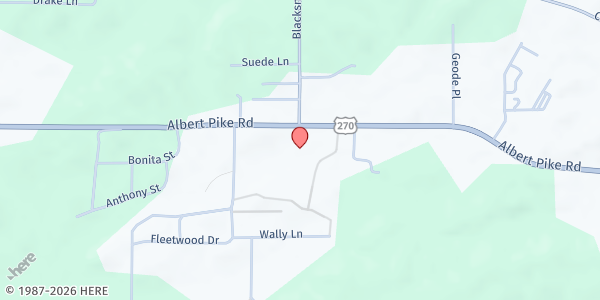 Map showing Cherokee Chief Indian Ministry - Food Distribution Center at 3835 Albert Pike Rd, Hot Springs, AR